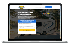 RV Depot Get Preapproved landing page